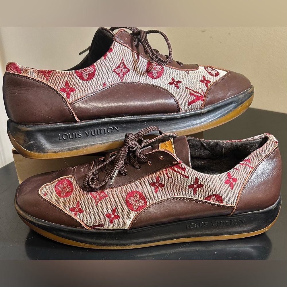 *Sale*Designer Inspired Monogram Mini Low Cut Used Sneakers